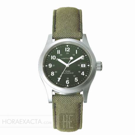 Reloj Hamilton Khaki Field Officer Handwinding Verde Lona
