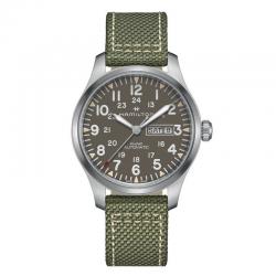 Reloj Hamilton Khaki Field Day Date Auto Verde Lona 42 mm. H70535081