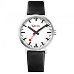 Reloj Mondaine Classic Blanco Piel Negra 36 mm. A660.30314.16SBB