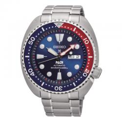 Reloj Seiko Prospex Diver's PADI "Tortuga" Auto Day Date Azul Bisel Azul/Rojo Armis 44mm. SRPA21K1