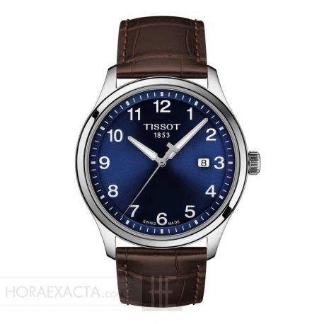 Reloj Tissot Gent XL Classic Azul Piel Marrón 42 mm. T116.410.16.047.00