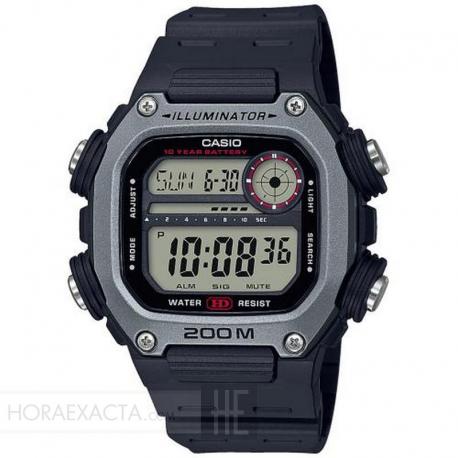 Reloj Casio Collection Digital Negro Gris Resina Negra DW-291H-1AVEF