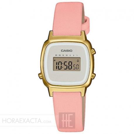 Reloj Casio Collection Vintage Mini Piel Rosa LA670WEFL-4A2EF
