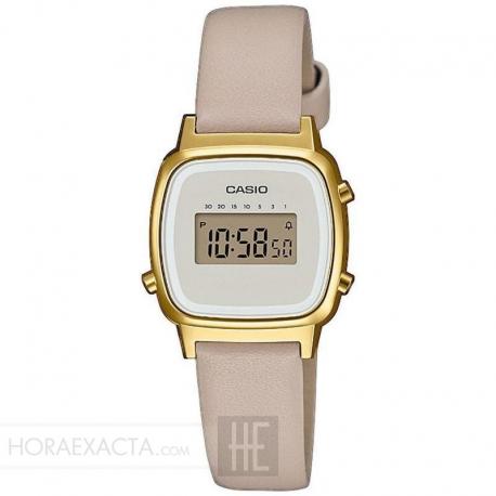 Reloj Casio Collection Vintage Mini Piel Beige LA670WEFL-9EF