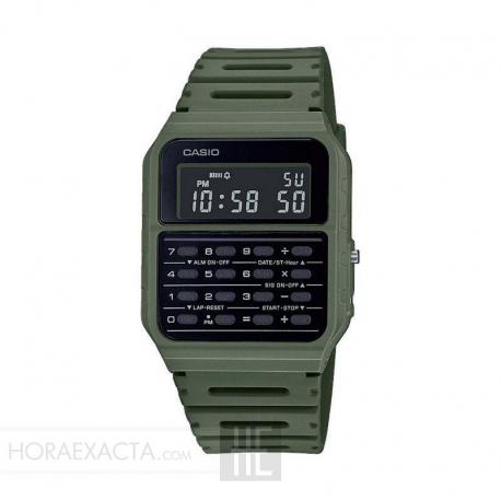 Reloj Casio Collection Vintage EDGY Calculadora Verde CA-53WF-3BEF