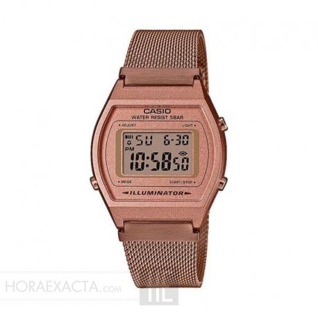 Reloj Casio Collection Digital Milanesa Oro Rosa B640WMR-5AEF