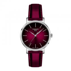 Reloj Tissot Everytime Lady Granate Piel 34 mm. T143.210.17.331.00
