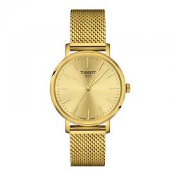Reloj Tissot Everytime Lady PVD Oro Amarillo Champagne Milanesa 34 mm. T143.210.33.021.00