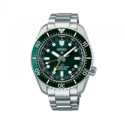 Reloj Seiko Prospex Reedición 1968 Mecánico GMT 6R verde.