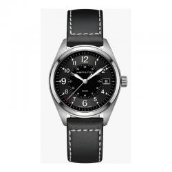 Reloj Hamilton Khaki Field Quartz 40mm Negro Piel . H68551733