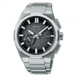 Reloj Seiko Astron 3X62 Bisel Bicolor Negro & Plata SSJ025J1